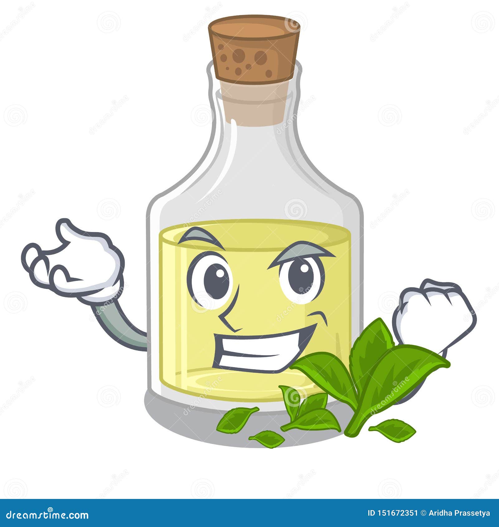 Successful Peppermint Oil in the Cartoon Shape Stock Vector - Illustration  of character, cosmetic: 151672351