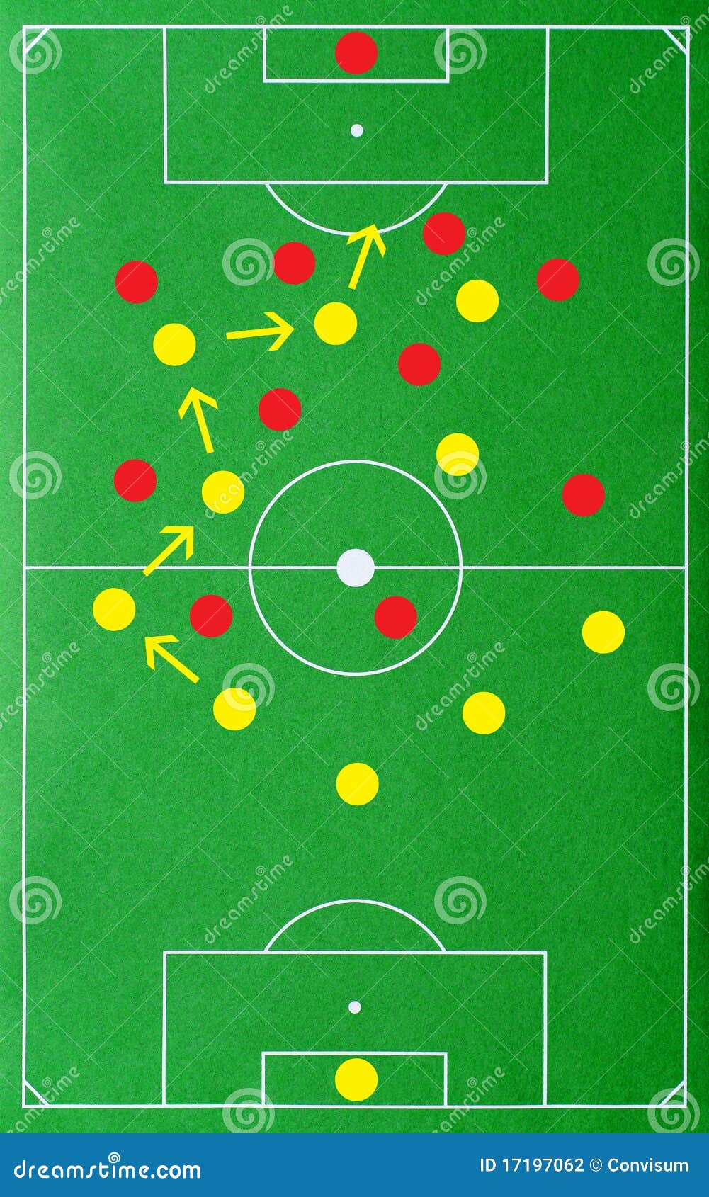 Successful soccer tactics stock photo. Image of arrows 17197062