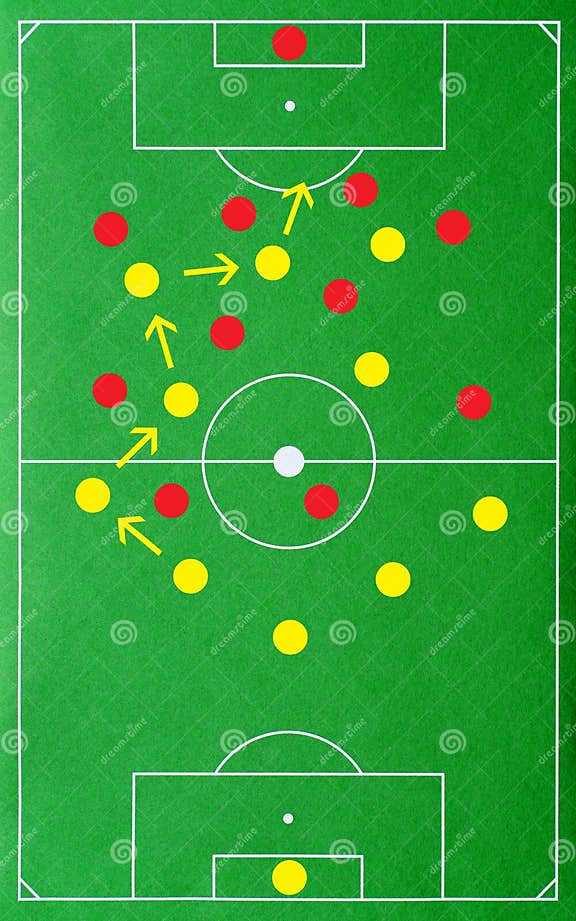 Successful soccer tactics stock photo. Image of arrows 17197062