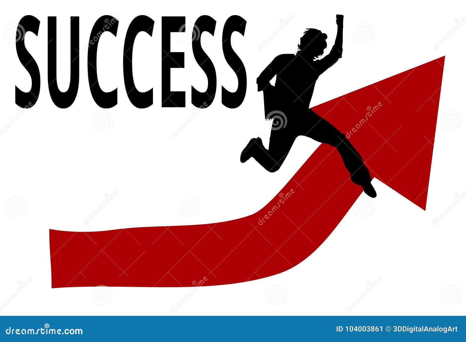 Successful Student with an Red Up Arrow Stock Vector - Illustration of ...