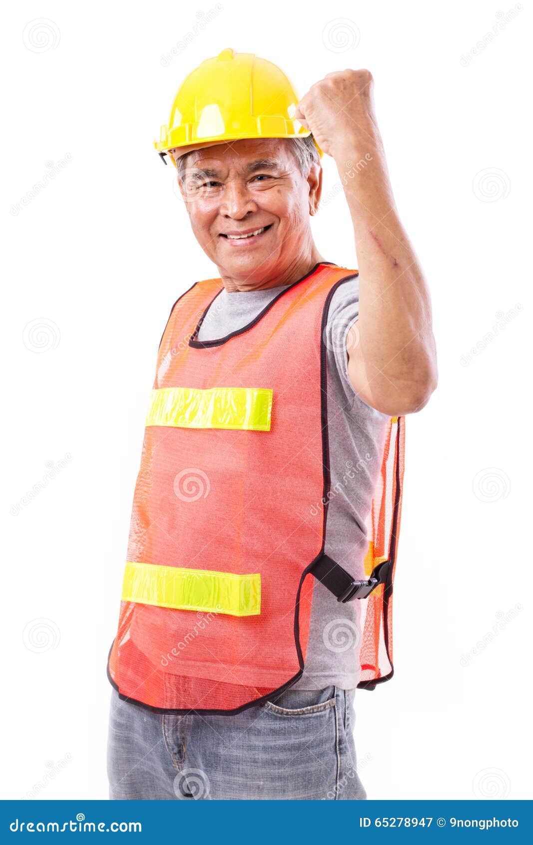 Successful and Tough Senior Construction Worker or Engineer Stock Image