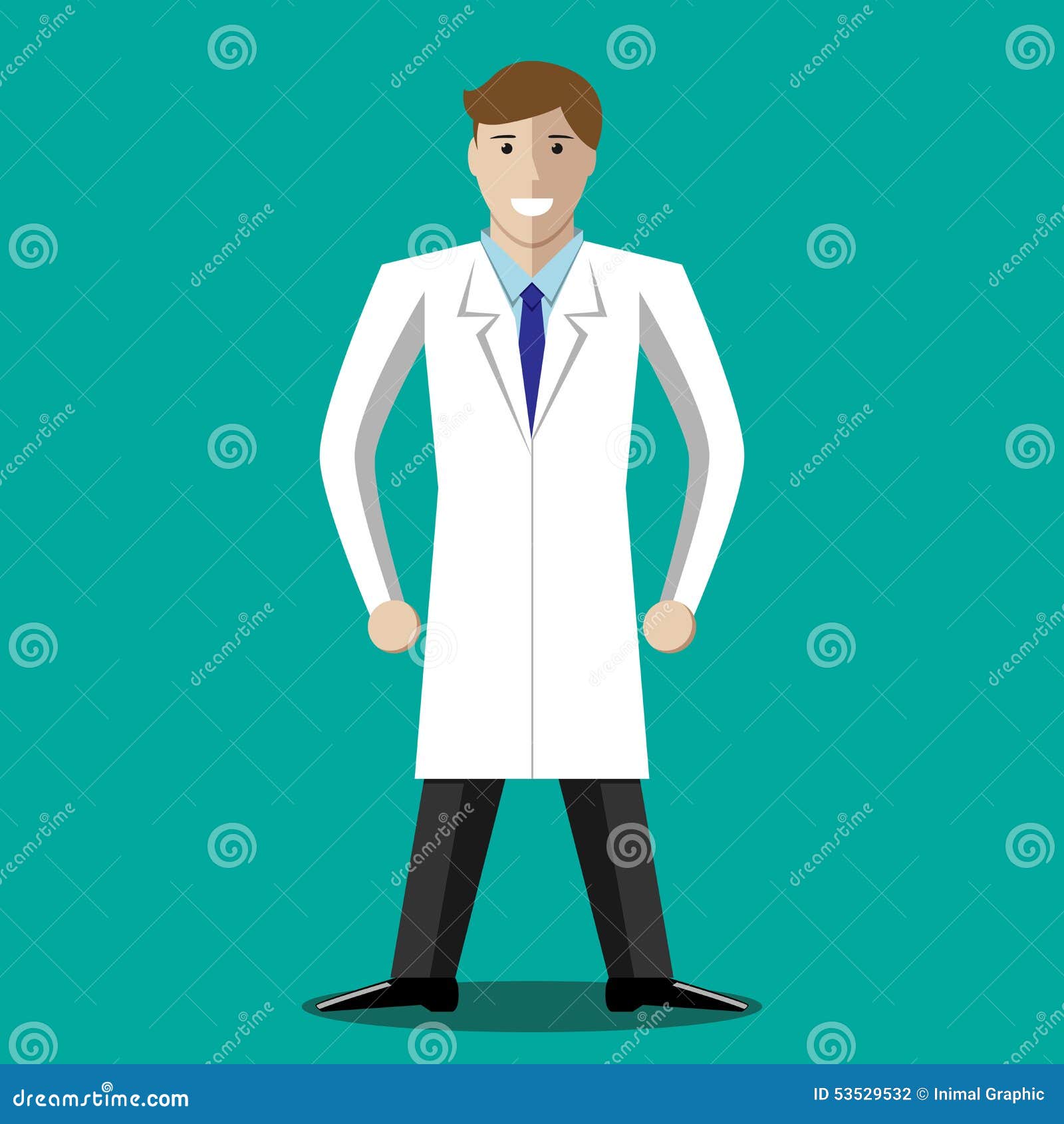 Successful young scientist stock vector. Illustration of caucasian ...