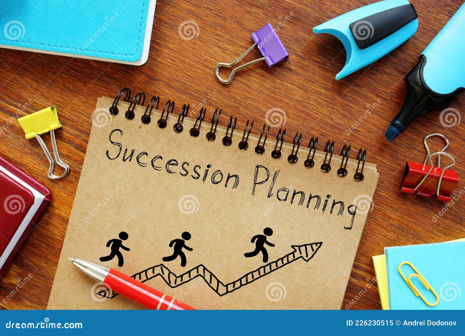 succession planning is shown on the business photo using the text