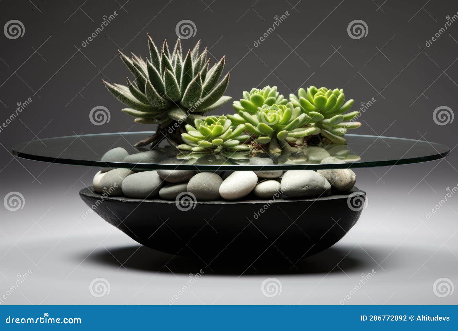 Succulent Plants on a Minimalistic Coffee Table Stock Photo Image of