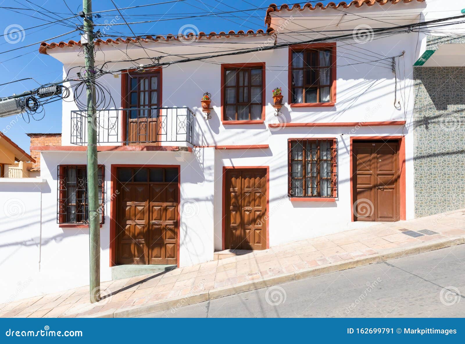 Sucre Bolivia Typical Downtown House Facade Editorial Photo - Image of  cathedral, historic: 162699791