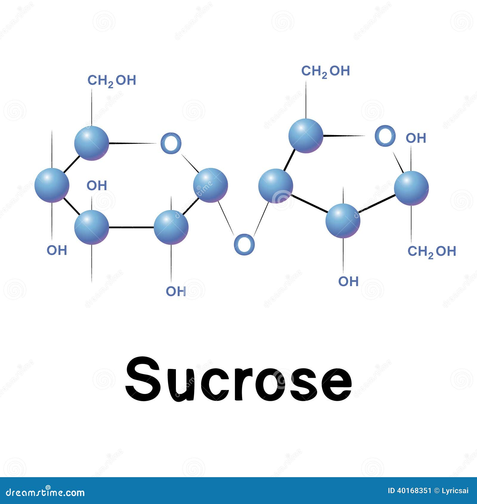structure water glucose in Stock  40168351 Vector Image: Sucrose