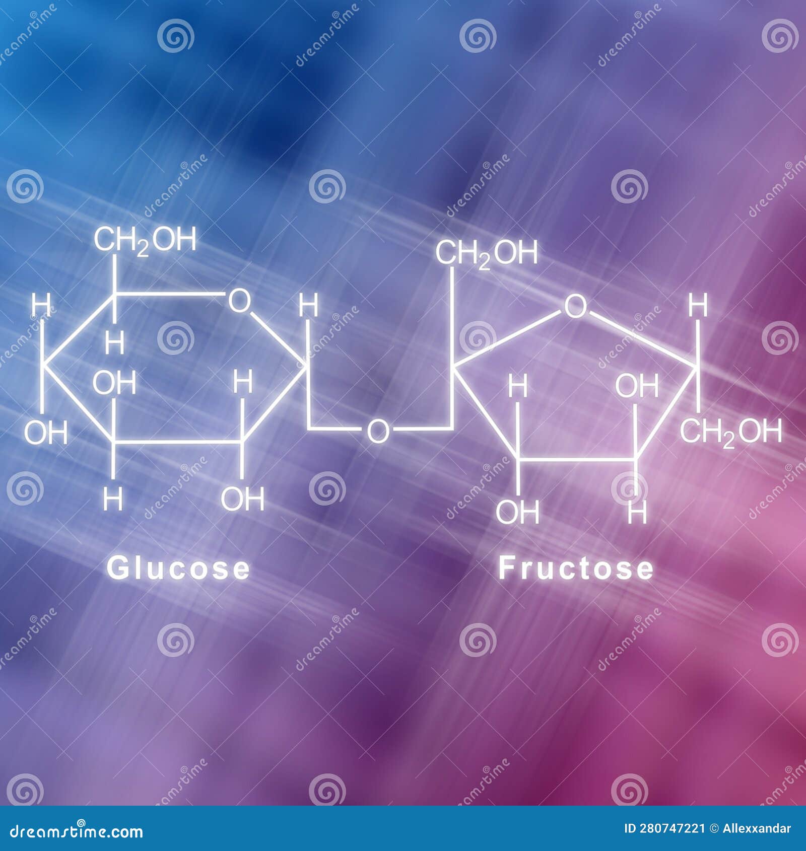 Sucrose Structural Chemical Formula RoyaltyFree Stock Photography