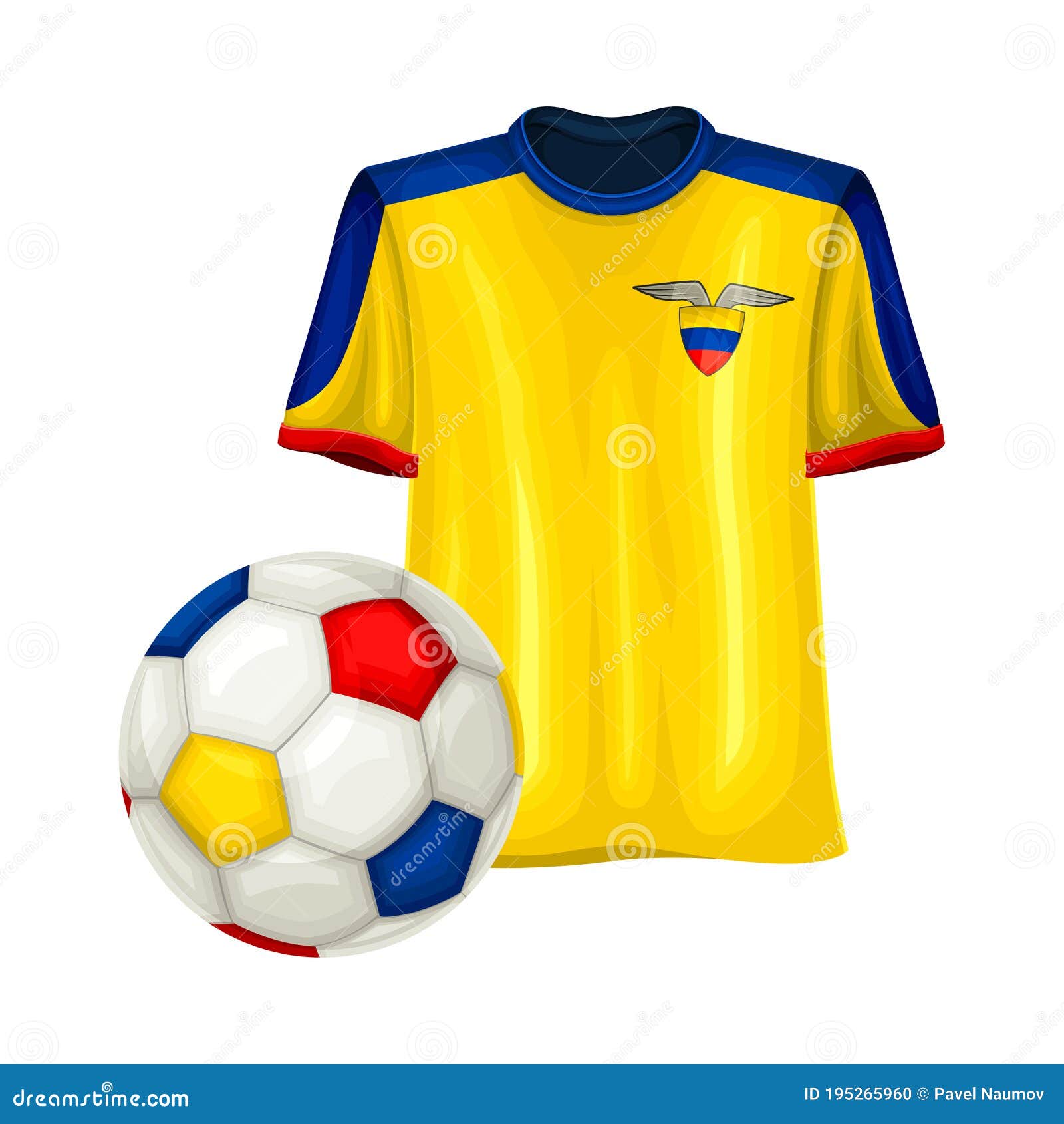 Sudadera Del Equipo De Fútbol Con Colores Ecuador Como Vestimenta Deportiva  E Ilustración Vectorial De Bola Ilustración del Vector - Ilustración de  ecuador, ropa: 195265960