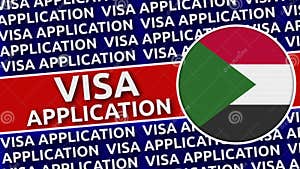 Sudan Circular Flag With Visa Application Titles Stock Illustration Illustration Of Visa