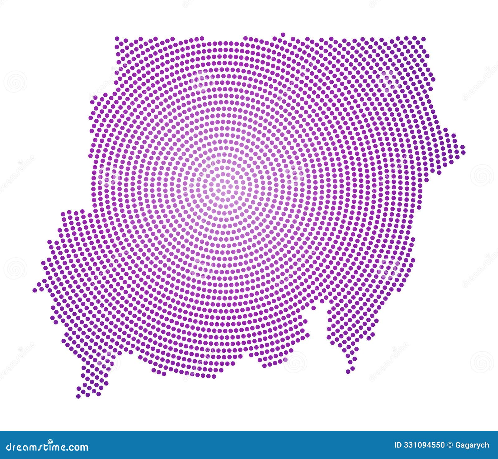 sudan dotted map. digital style  of sudan