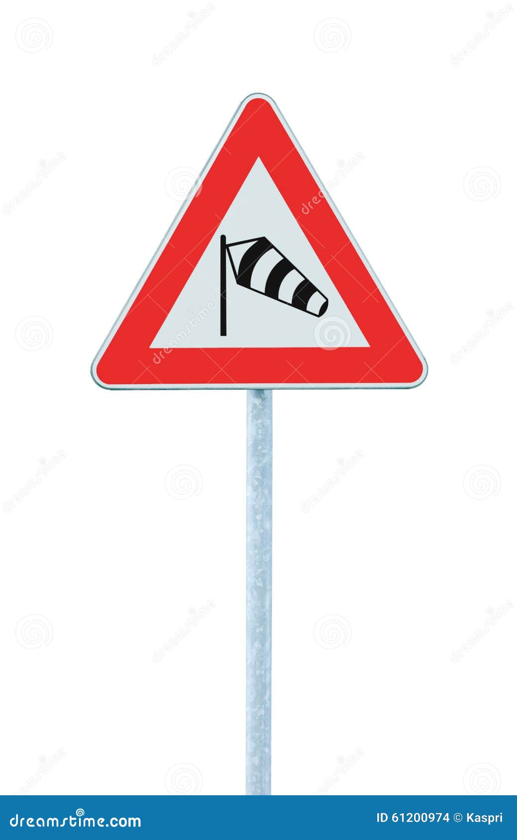 sudden side cross winds likely ahead road sign,  traffic warning flying sock crosswinds sidewind signage, danger windsock