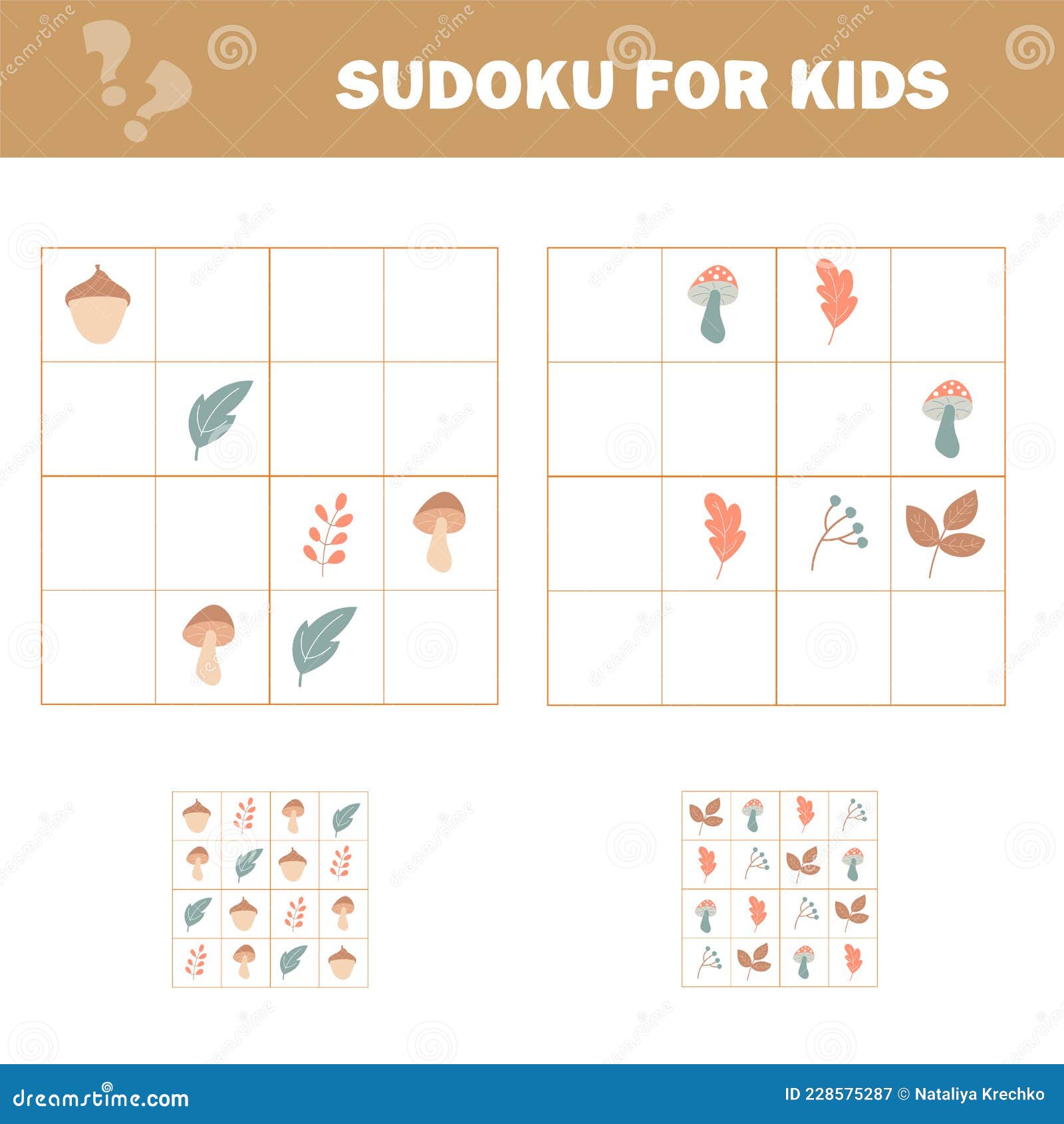 Jogo educativo de sudoku para crianças com gatos fofos