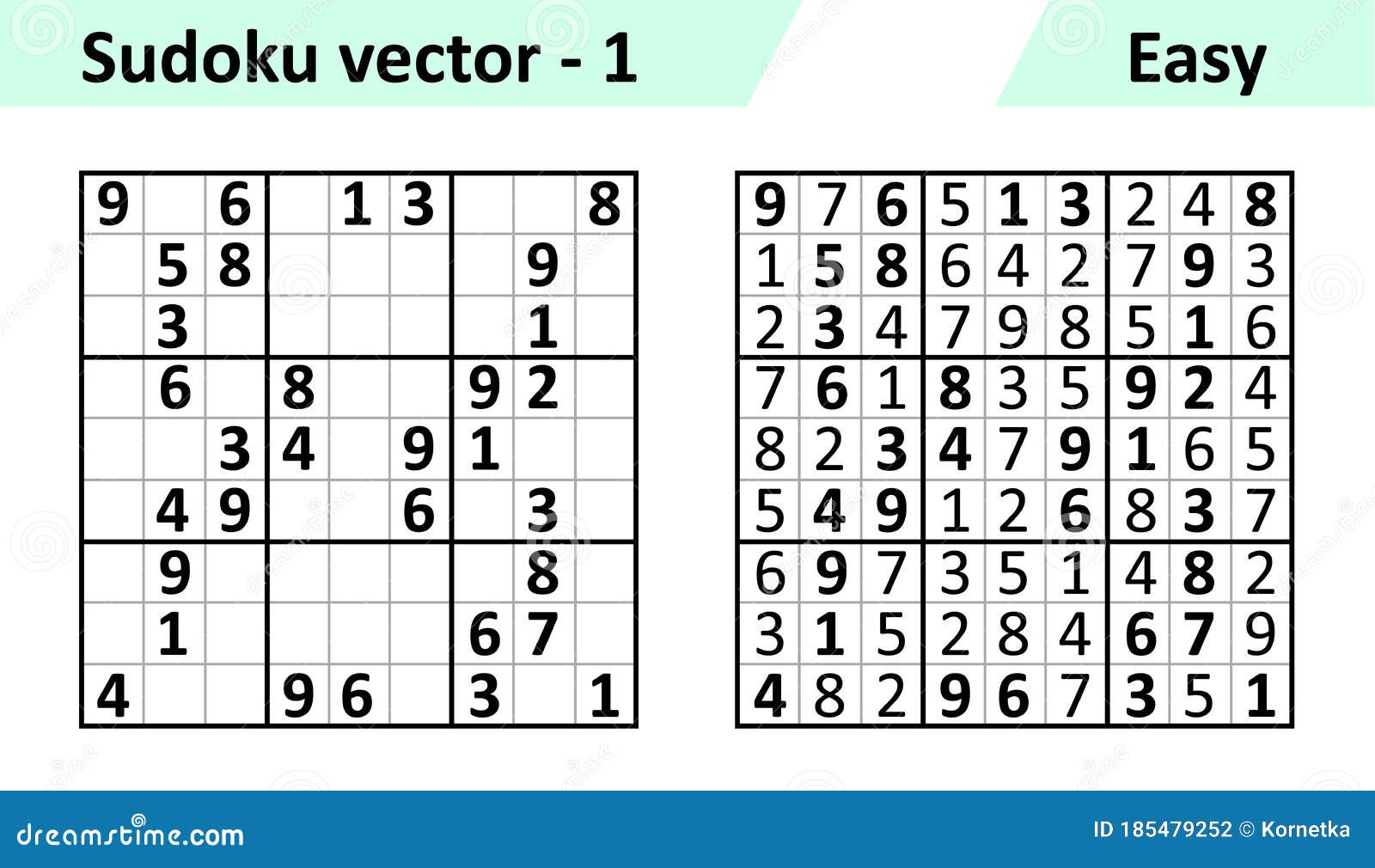 sudoku-game-with-answers-simple-vector-design-set-stock-vector