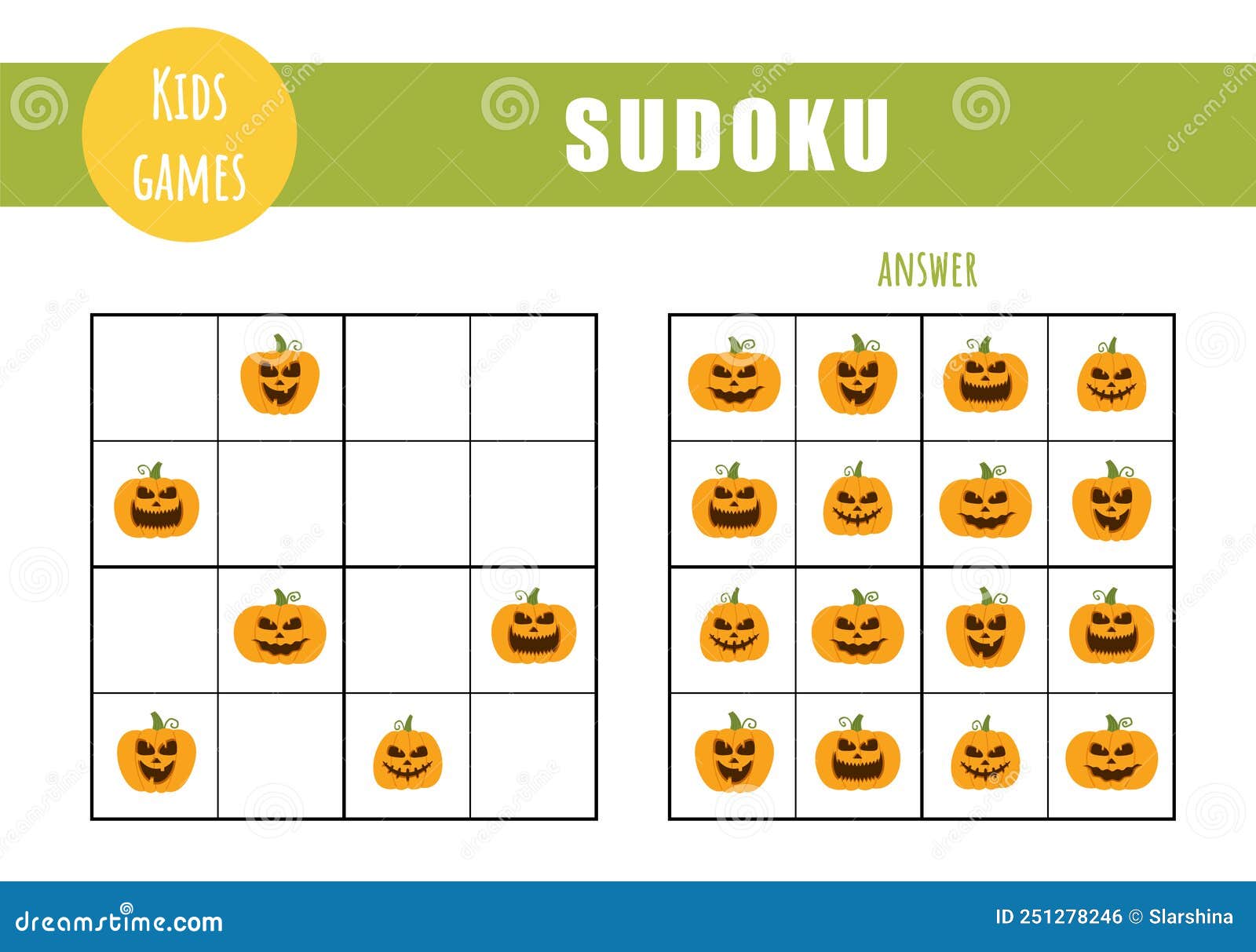 Jogo Sudoku Halloween Puzze Jogo De Lógica Infantil Ilustração do