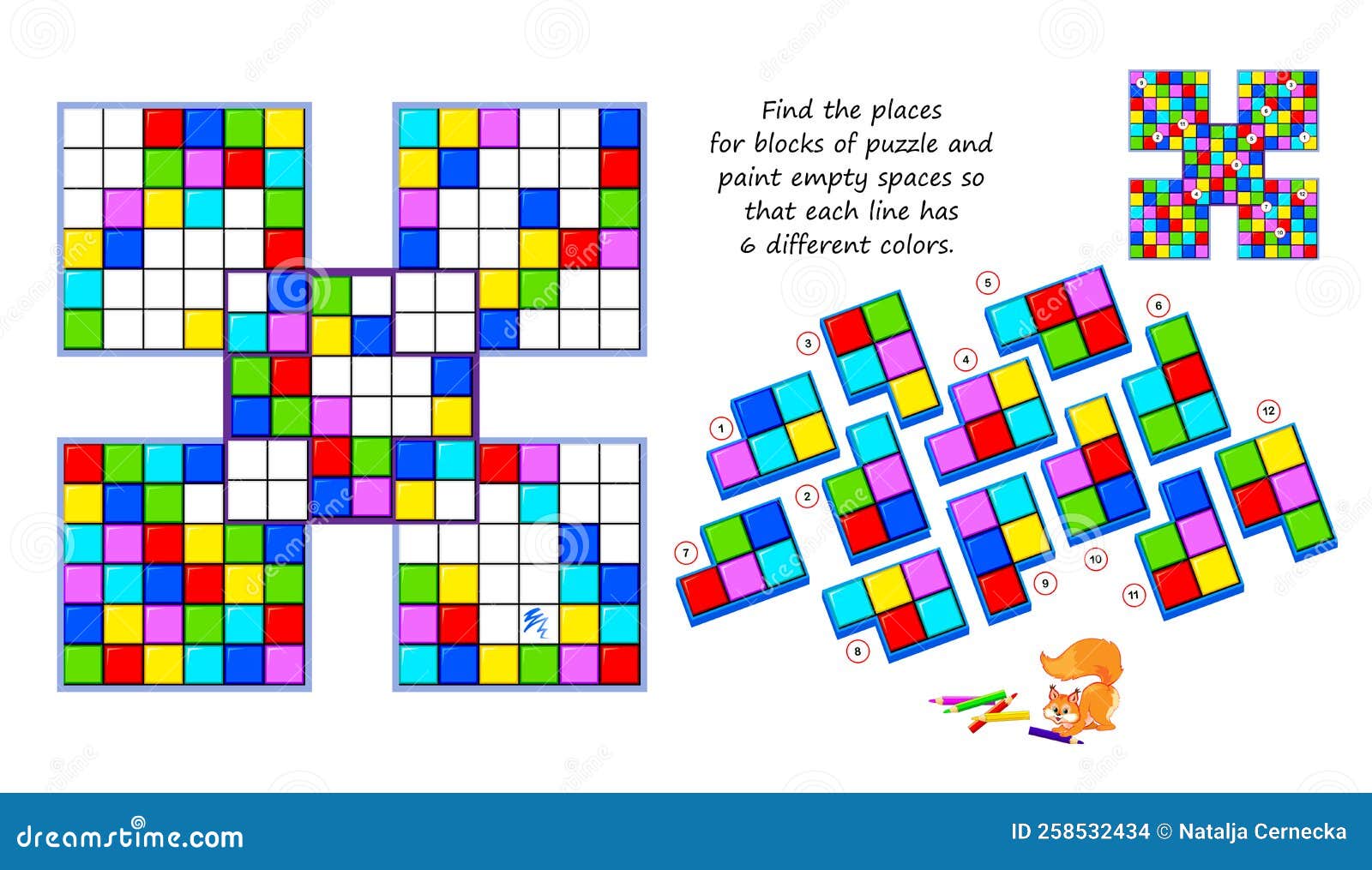 Sudoku para crianças jogo de educação conjunto de números de