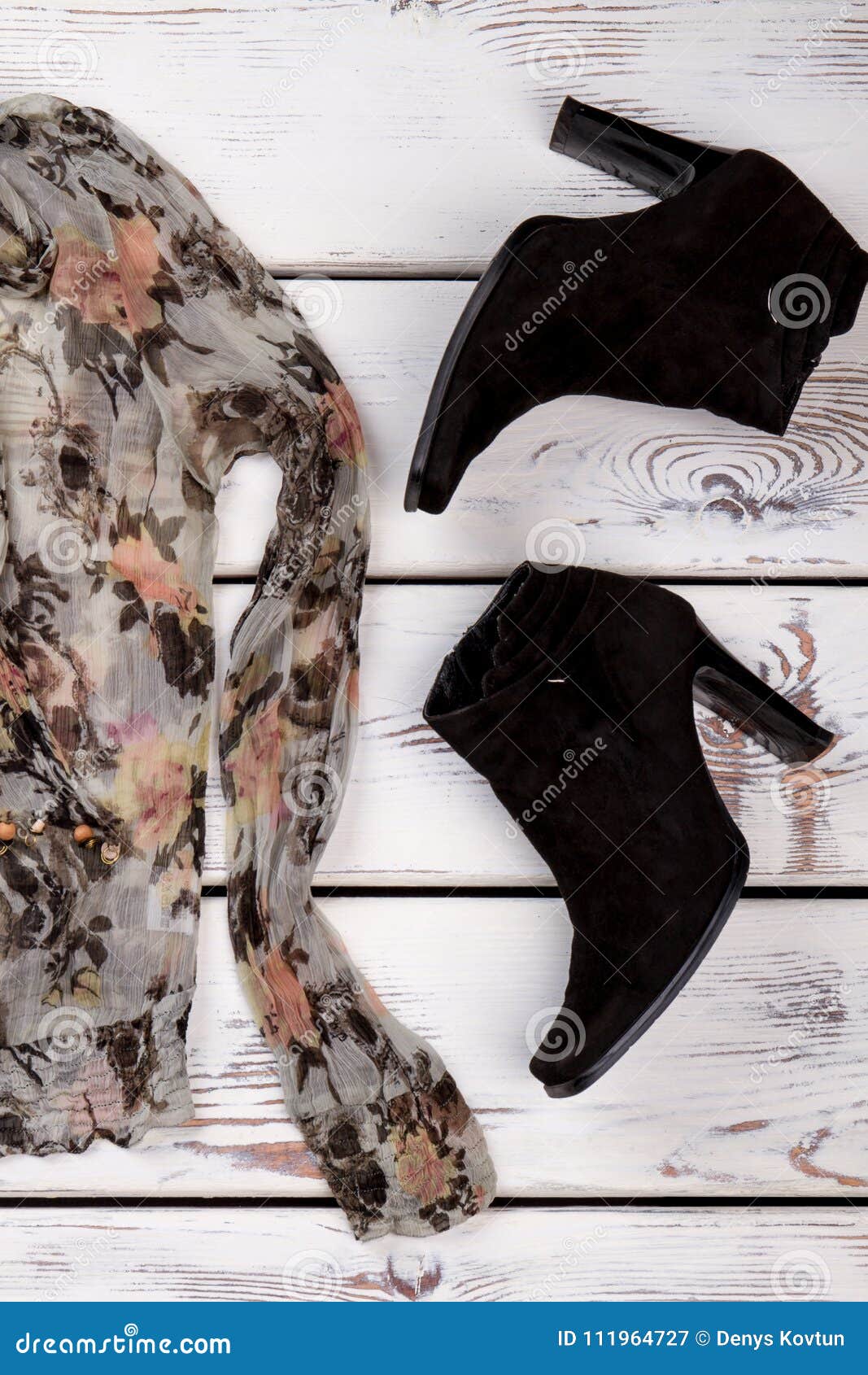 Suede heel boots. stock image. Image of closet, disposition - 111964727