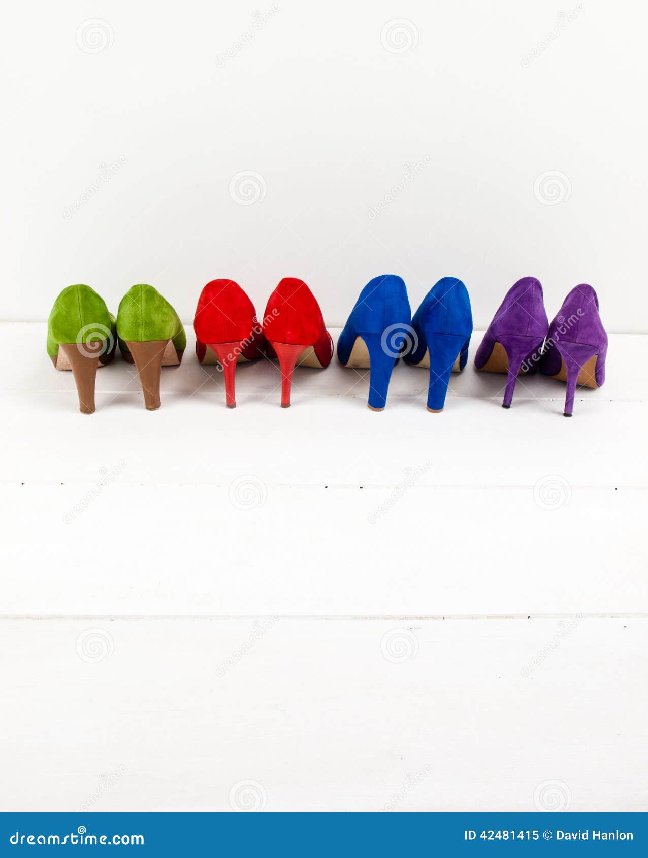 Suede Stiletto Shoes in a Row Stock Image - Image of stylish, high ...