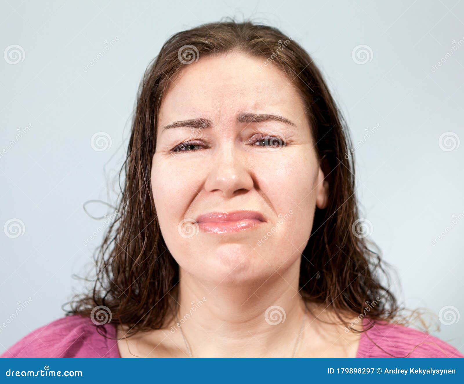 Emotions. A Series Of Photos Where A Young Woman With A Disgruntled