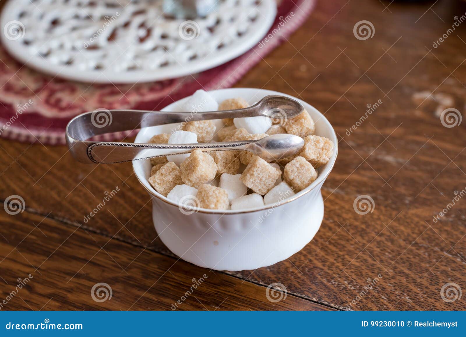 Sugar bowl with tongs stock photo. Image of organic, cubes 99230010
