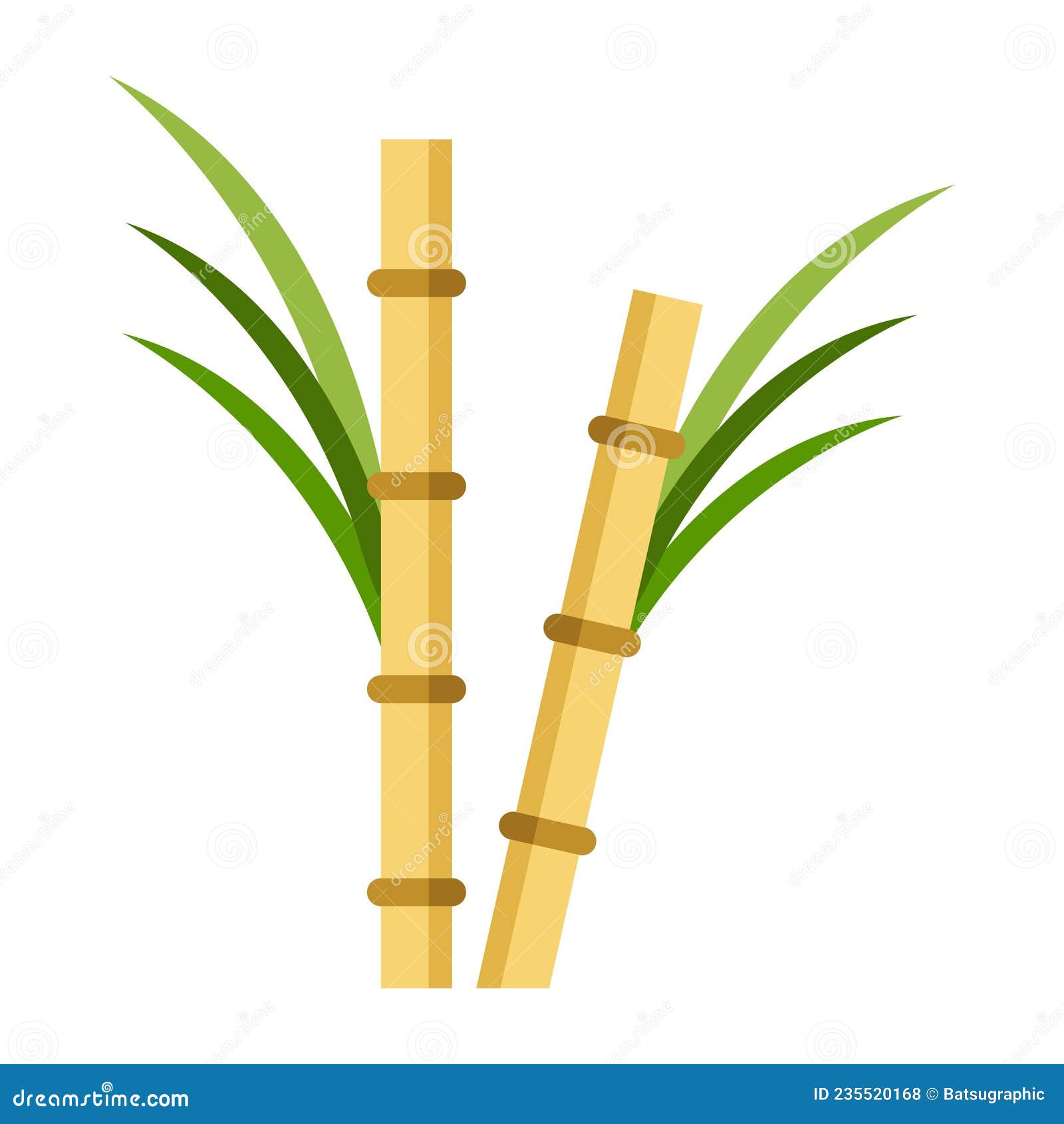 Sugar Cane Flat Clipart Vector Illustration Stock Vector Illustration
