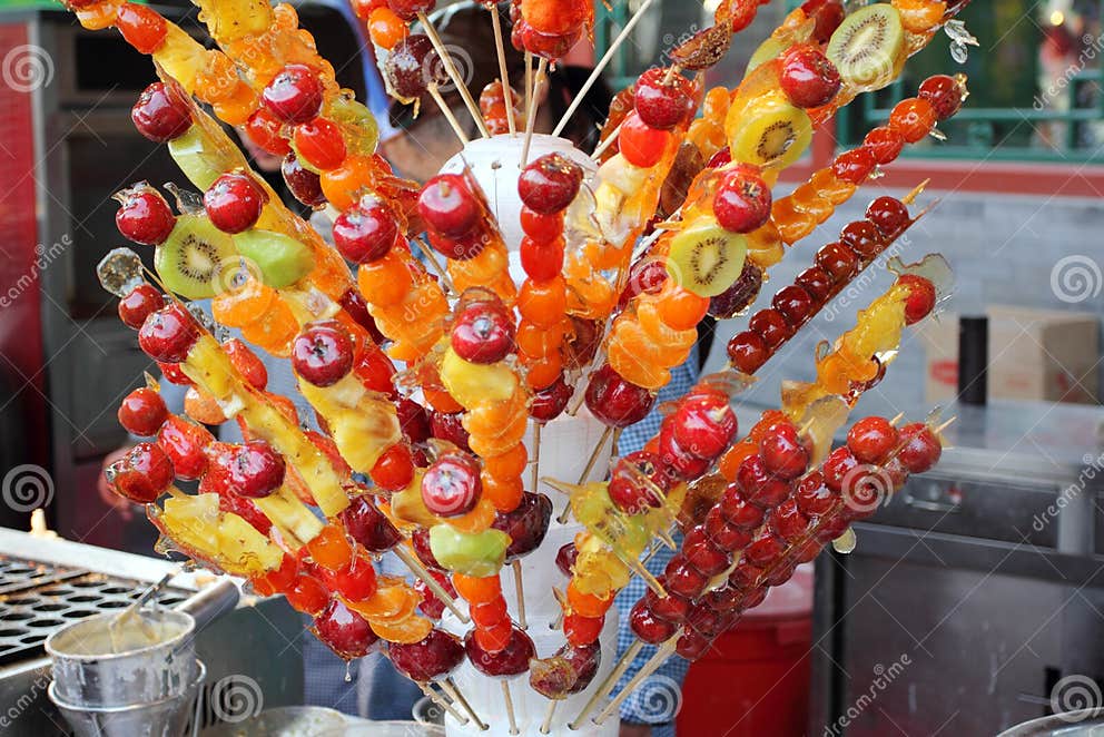 Sugar coated fruits stock image. Image of nutlet, china 23305577
