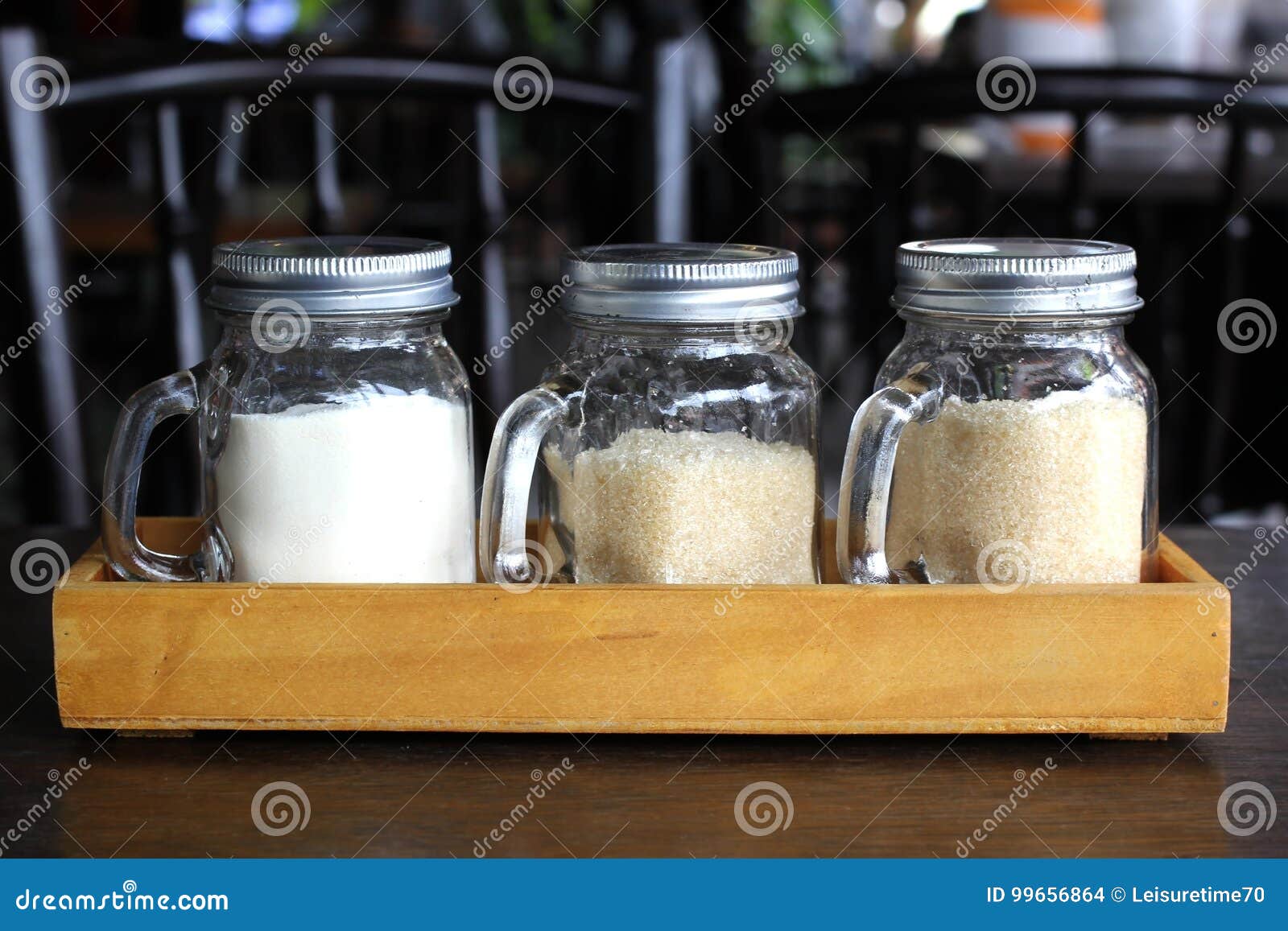 Sugar and Creamer in Glass Bottle Stock Photo Image of bottle, shop