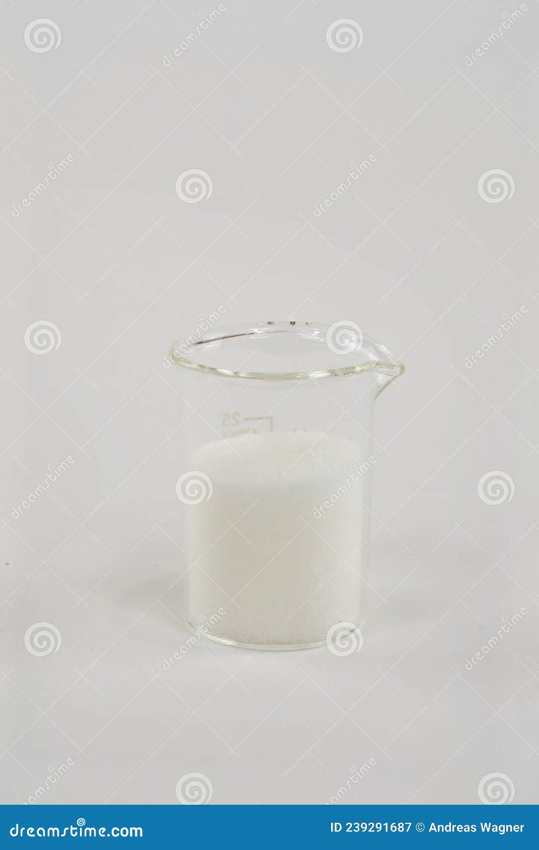 Sugar crystals in a beaker stock image. Image of experience 239291687