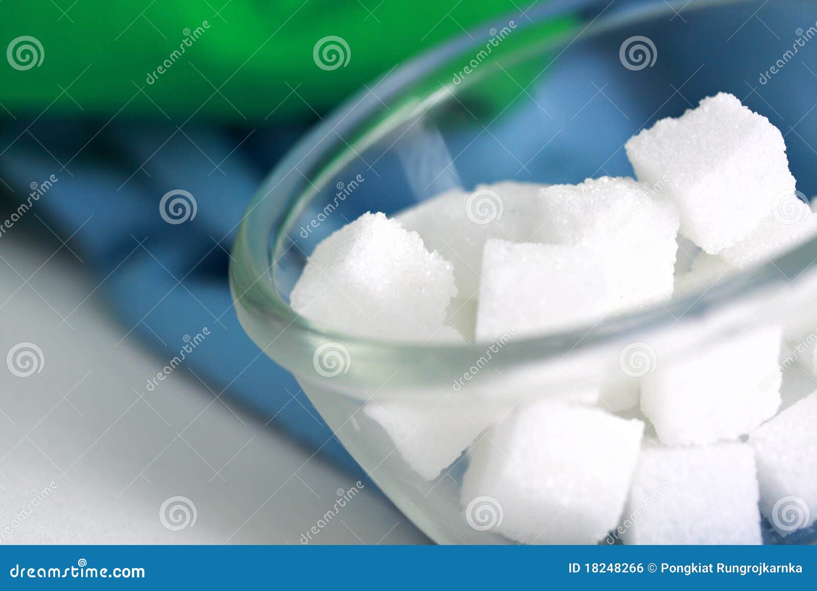 Sugar cube in clear bowl stock photo. Image of abstract 18248266