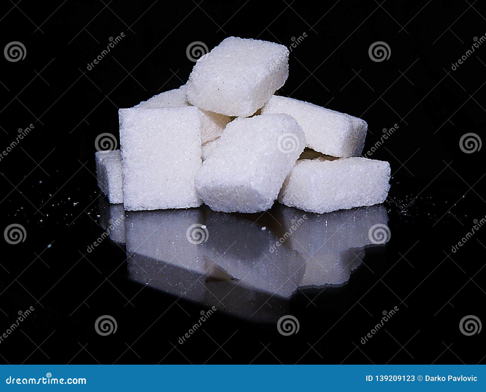 Sugar Cubes Isolated in Black Background Stock Image - Image of refined ...