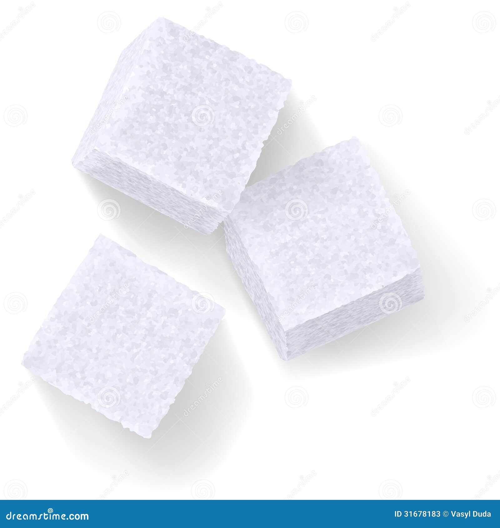 Sugar cubes stock vector. Illustration of refined, dessert - 31678183