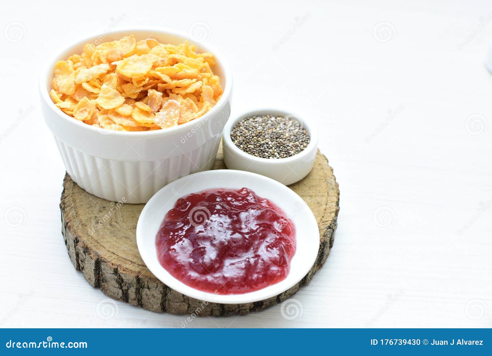 Sugarfree Cereal Flakes Displayed in Containers by Quinoa