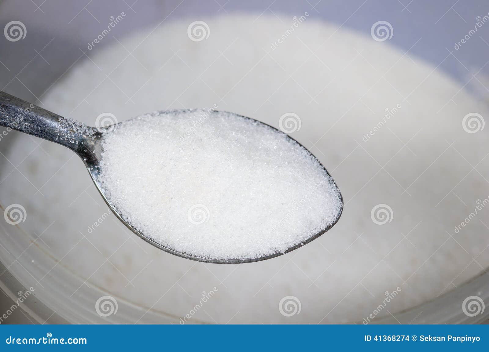 Sugar with metal spoon stock photo. Image of cook, dessert 41368274
