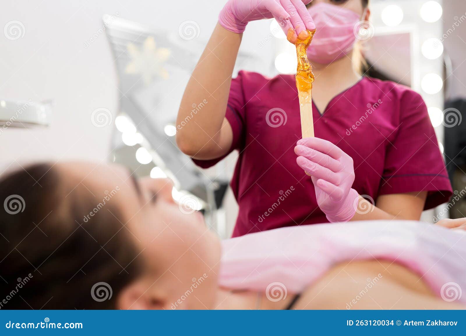 Sugar Paste for Hair Removal Closeup. Stock Photo Image of beauty, hand 263120034
