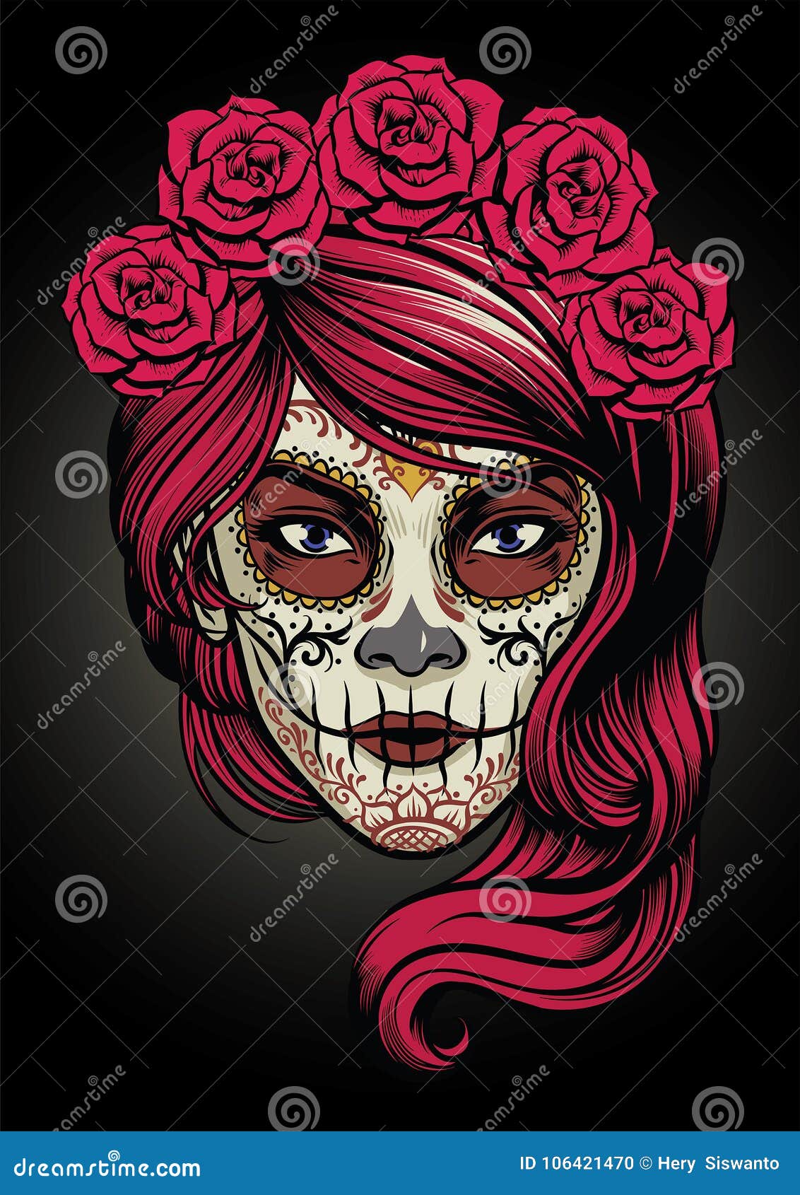 sugar skull lady