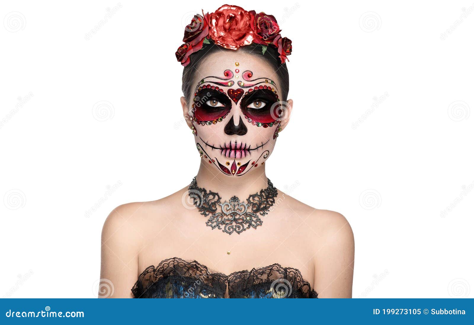 Sugar Skull Makeup. Halloween Party Make-up, Traditional Mexican Carnival, Santa Muerte Stock Image - Image of dead, mask: 199273105 Sugar Skull Makeup. Halloween Party Make-up, Traditional Mexican Carnival, Santa Muerte Stock Image - Image of dead, mask: 199273105