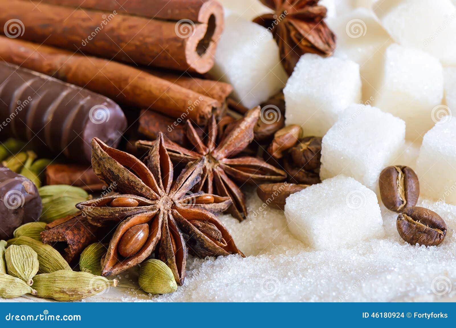 Sugar and spices stock photo. Image of cardamom, sweet 46180924