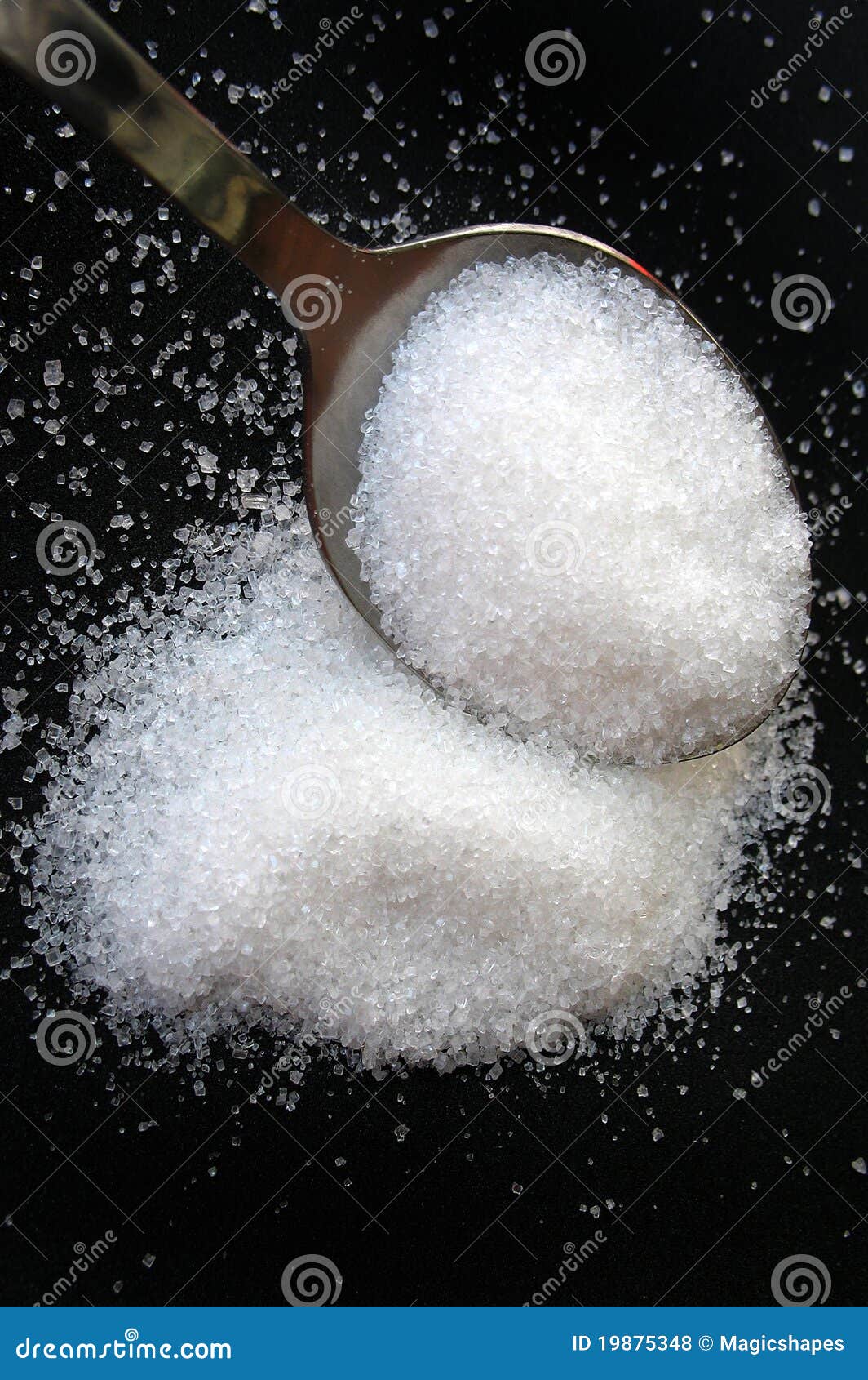 Sugar and spoon stock photo. Image of sweet, dispersed 19875348