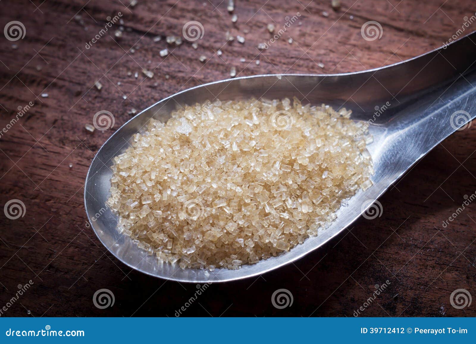 Sugar in spoon,food image. stock photo. Image of crystalline 39712412