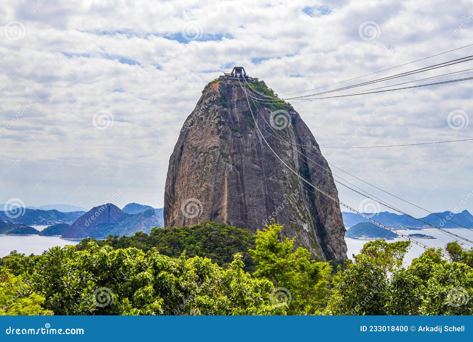 Sugarloaf Mountain Pão De Açucar Panorama Rio De Janeiro Brazil Stock