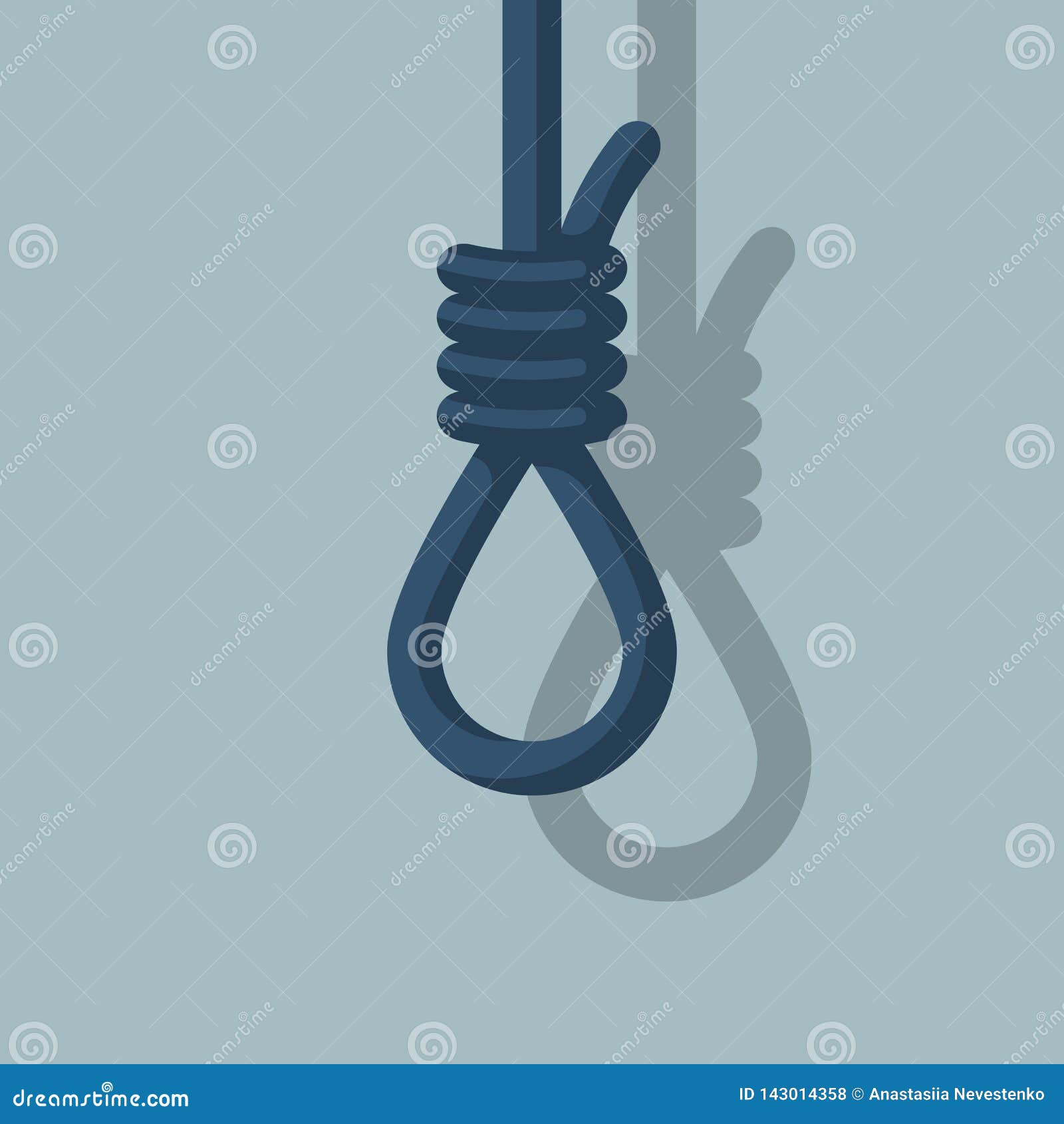 The Suicide Weapon. Rope Hanging Loop Stock Vector - Illustration of  despair, hang: 143014358
