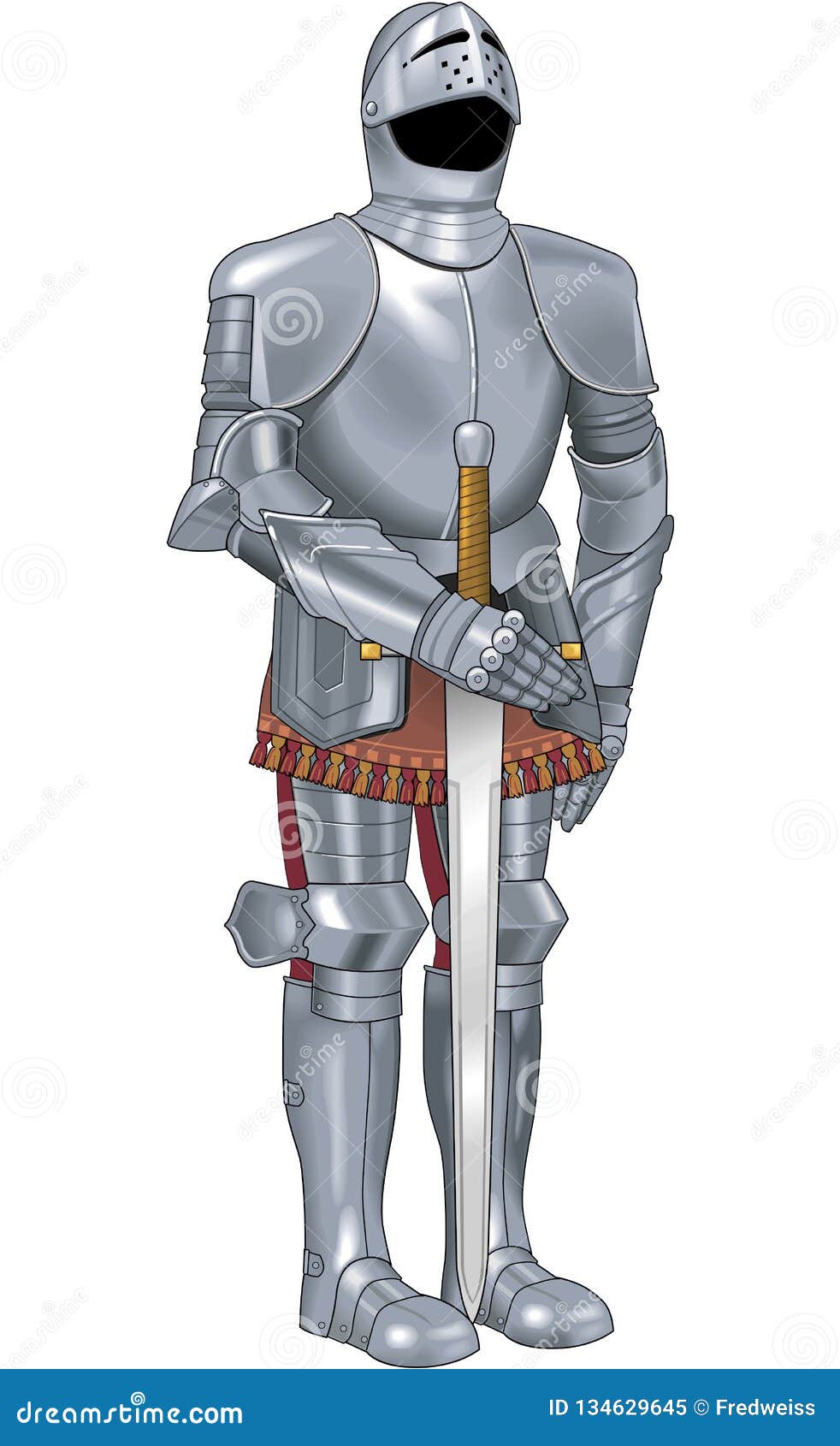 Suit Of Armor Vector Illustration Stock Vector - Illustration of
