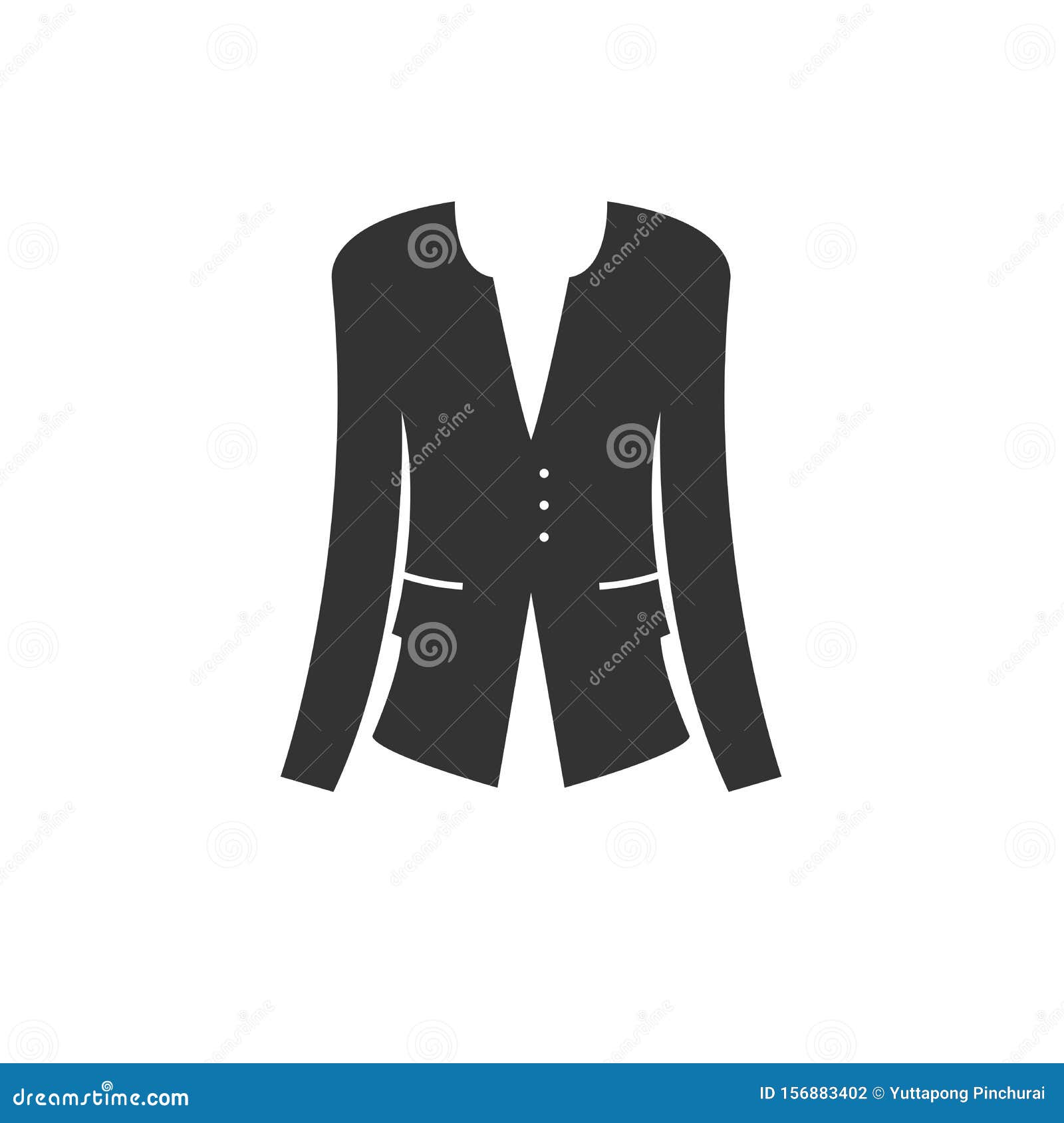 Suit Icon Isolated on White Background. Vector Illustration. Symbol ...