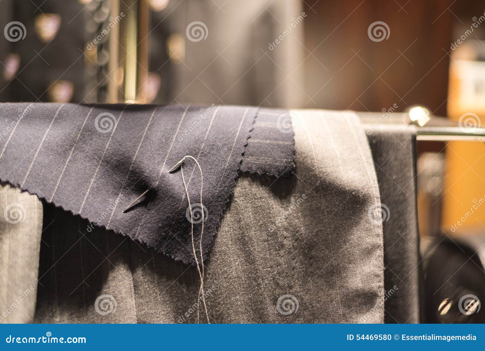Suit Cloth Needle and Thread Stock Photo - Image of industry, jacket ...