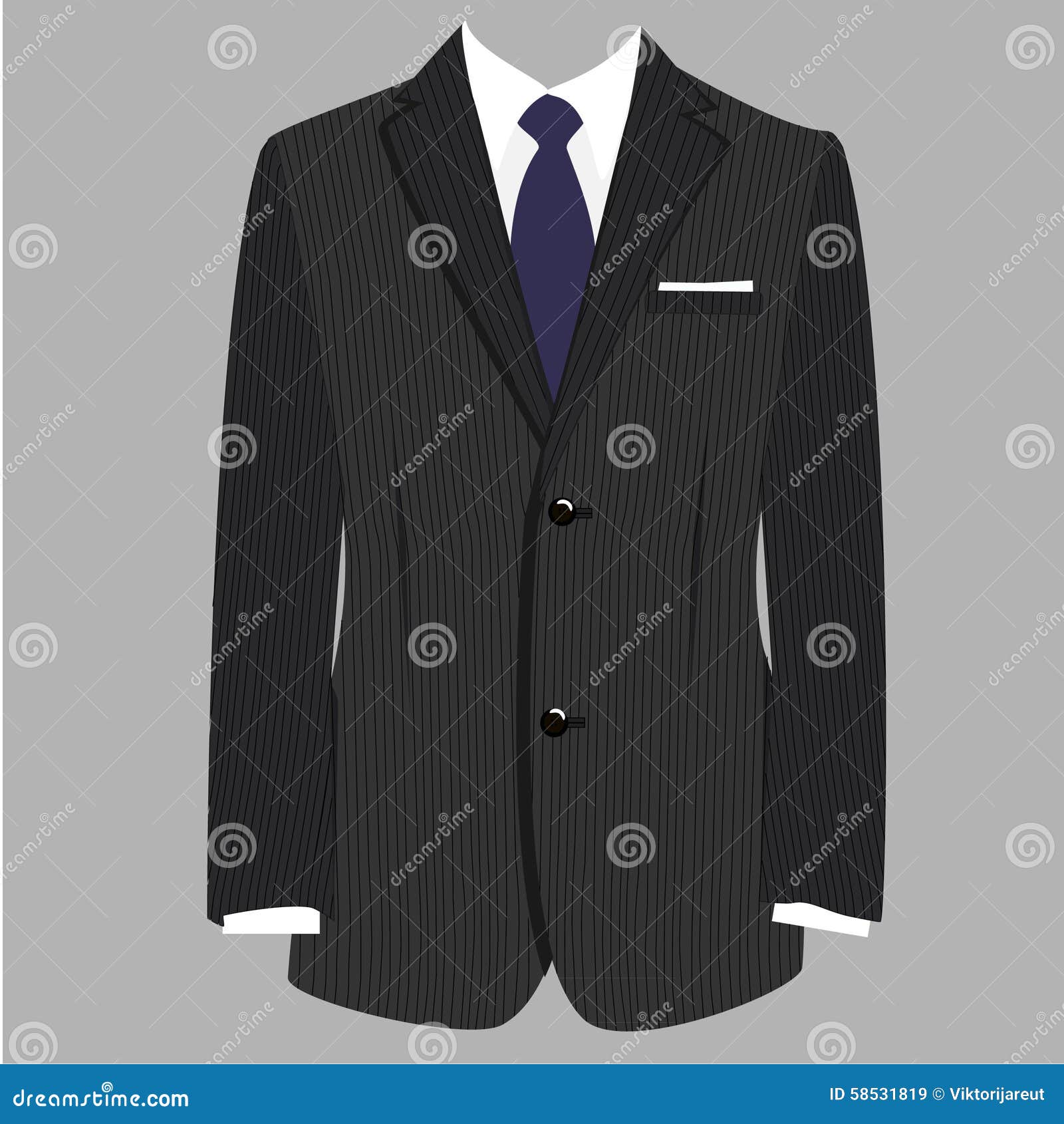 Suit stock illustration. Illustration of creative, necktie - 58531819