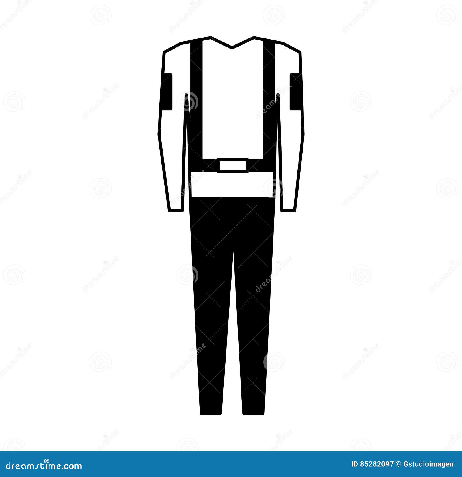 Suit safety uniform icon stock illustration. Illustration of clipart