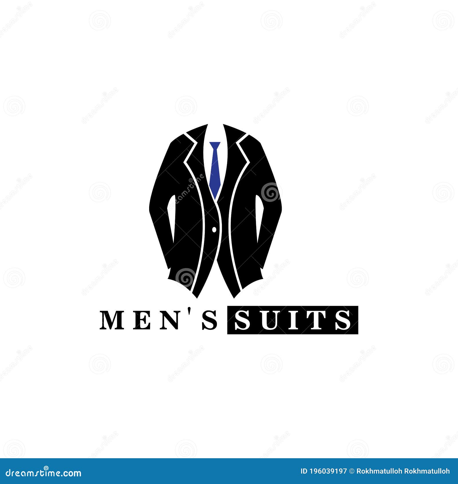 Suit Tie Illustration Logo Black Design Template Vector Icon Stock ...