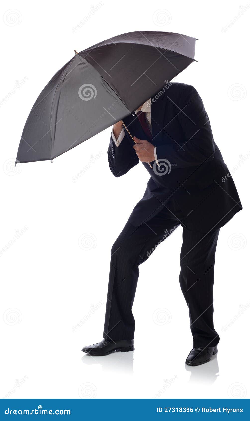 Suit umbrella stock photo. Image of standing, businessman 27318386