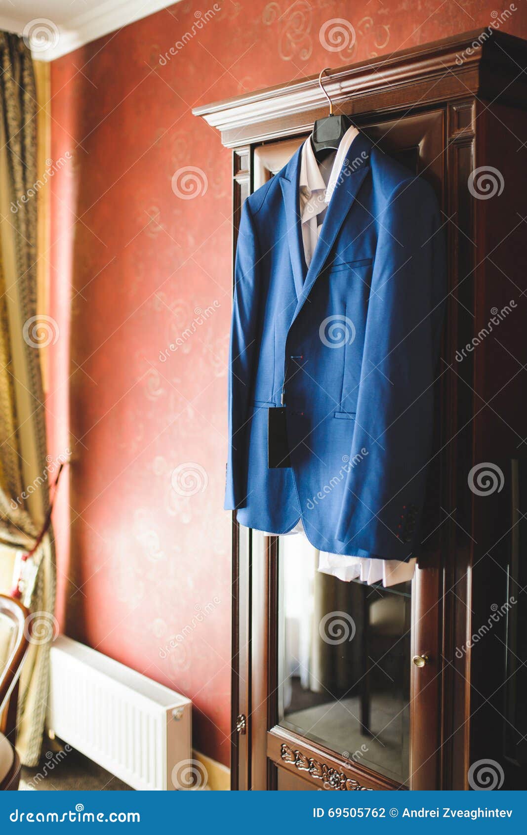 Suit on Wardrobe stock photo. Image of person, human 69505762