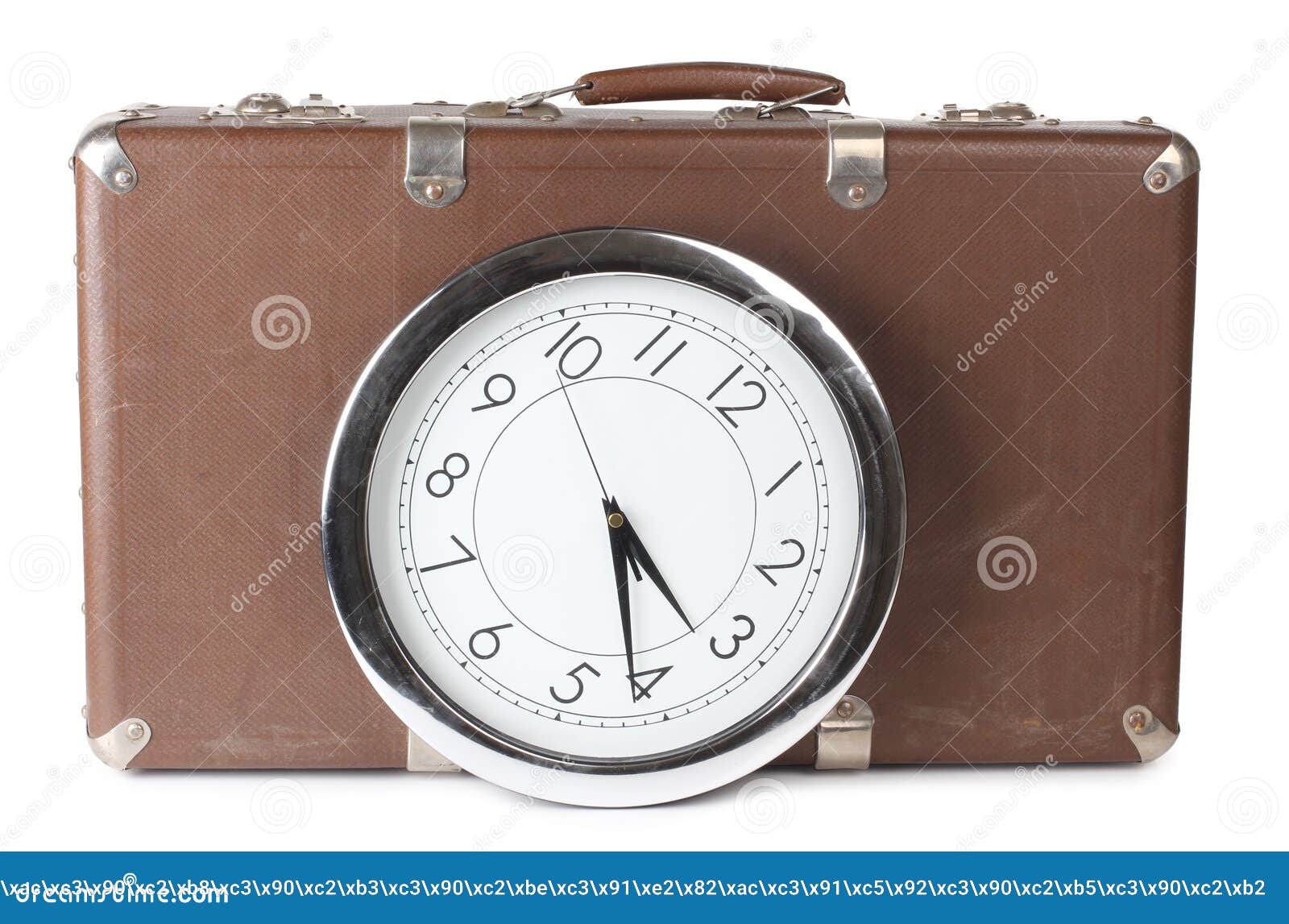 Suitcase hours stock photo. Image of classic, satchel 24351508