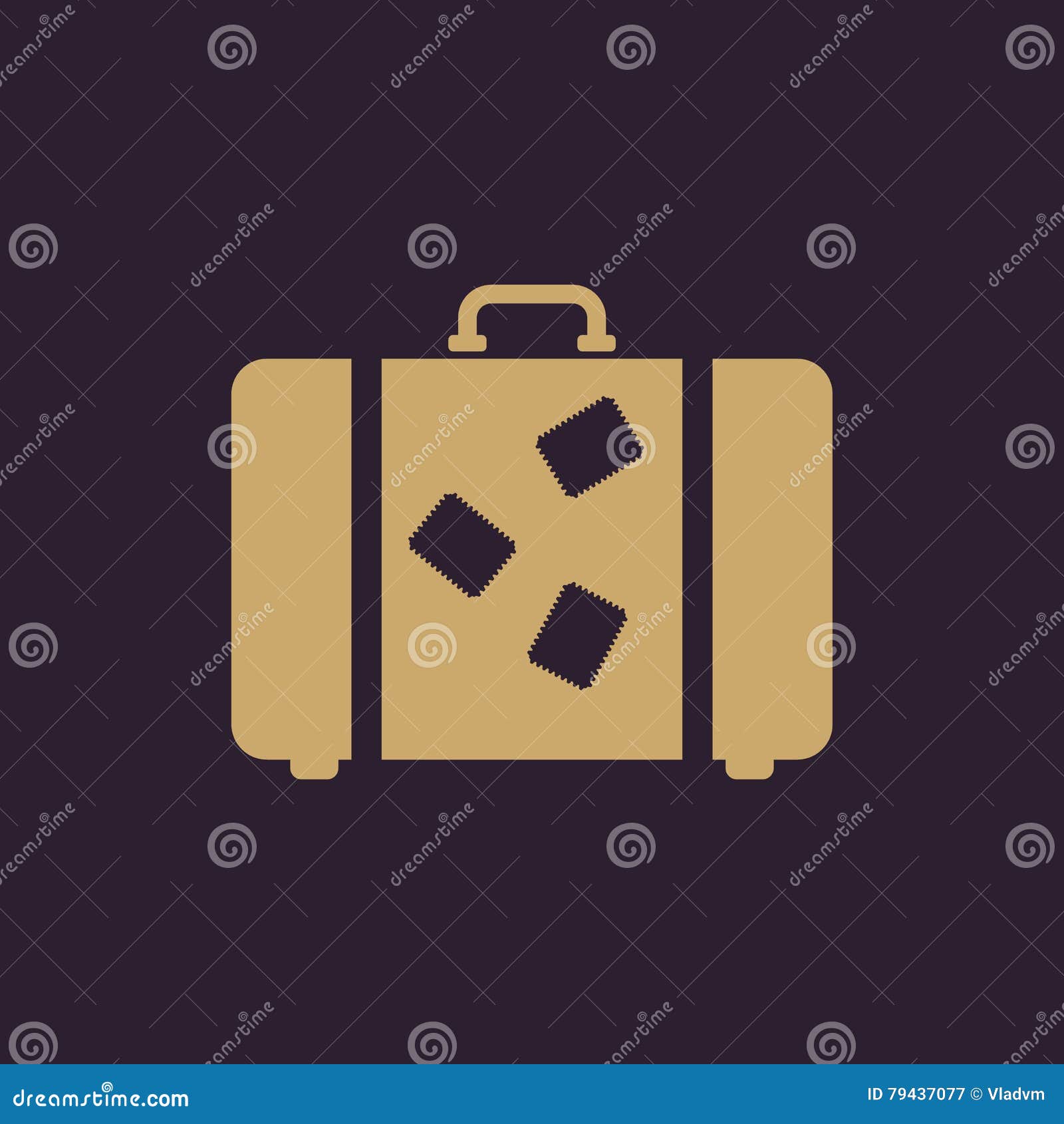 The Suitcase Icon. Luggage Symbol Stock Vector Illustration of handle